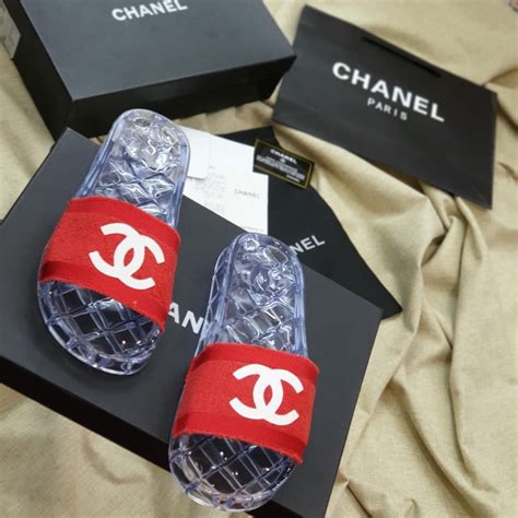 slide chanel|chanel fluffy slides.